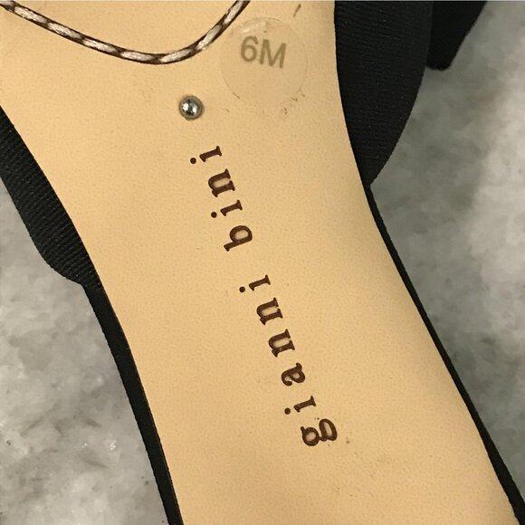 Gianni Bini Shoes Womens Size 6 Black Bow Mules Kitten Heel Classic Formal Dress - Picture 6 of 7